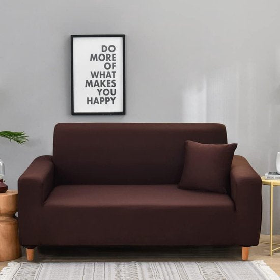 Bankhoes Elastisch Stretch Spandex Stretch Bank Gooit Bankhoes voor Bank met Armleuning Antislip Schuim 2 Zits Koffie Vertaling: Elastische stretch spandex bankhoes, bankgooihoes voor bank met armleuning, antislip schuim, 2-zits, koffie.