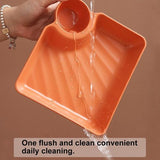 4 stuks snackschalen, onderverdeeld, frietborden, dipschalen, snackborden met vakken, herbruikbare menuborden, gedeeld voor snoep, snacks, noten, desserts, 16 x 18 cm