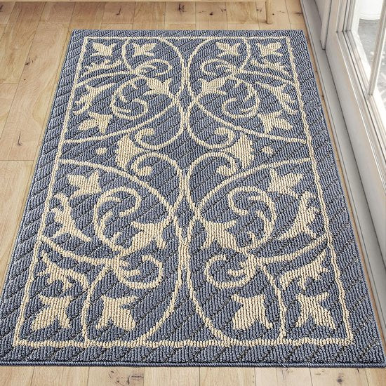 Indoor Doormat, 80 x 120 cm, Dirt Trapper Mat, Non-Slip, Washable Entrance Rug, Door Mat, Foot Mats Front Door for Entrance, Hallway, Garden, Indoor, Pet (Grey)