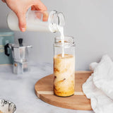 PUREGANIC® smoothie glasses set 6x 380 ml screw-top glasses with lid/Ø 58 mm lid/smoothie bottle with lid/Made in Germany