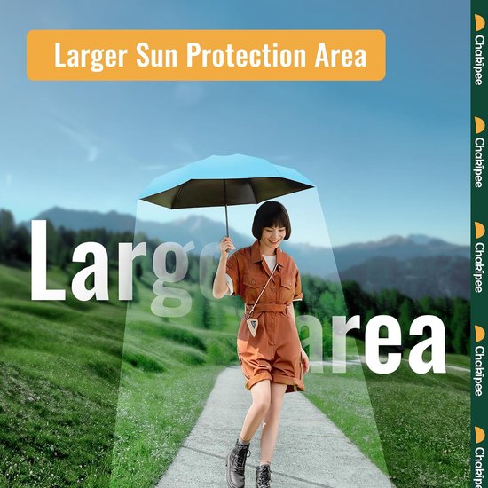 Mini Kleine Paraplu Zakparaplu met 6 Ribben, 260T Stof en Aluminium Paraplubak, Paraplu Compact Opvouwbaar Lichtgewicht Outdoor UV-bescherming Paraplu's