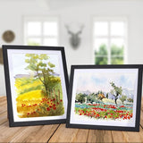 Zwarte fotolijst set van 15, voor 20 x 25 foto's met passe-partout of voor foto's 23 x 28 zonder passe-partout, wand- en tafelopstelling, Mdf