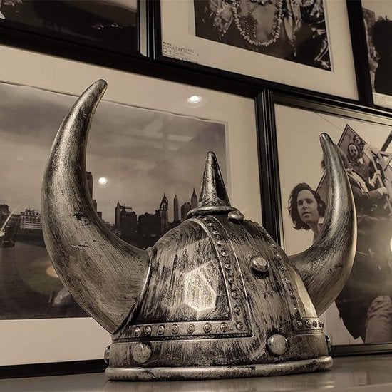 Middeleeuwse Middeleeuwse Viking Oude Gehoornde Viking Helm Berserker Soldaat Warrior Kostuum Hoed Sallet Volwassen Speelgoed voor Combat Game Halloween Cosplay LARP