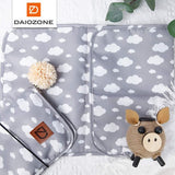 2-in-1 luiertas & aankleedkussen voor onderweg - waterdichte aankleedkussen incl. tas met vakken voor luiers, vochtige doekjes en meer