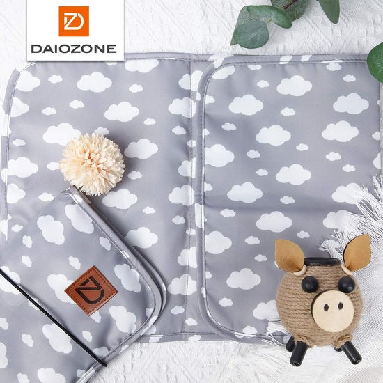 2-in-1 luiertas & aankleedkussen voor onderweg - waterdichte aankleedkussen incl. tas met vakken voor luiers, vochtige doekjes en meer