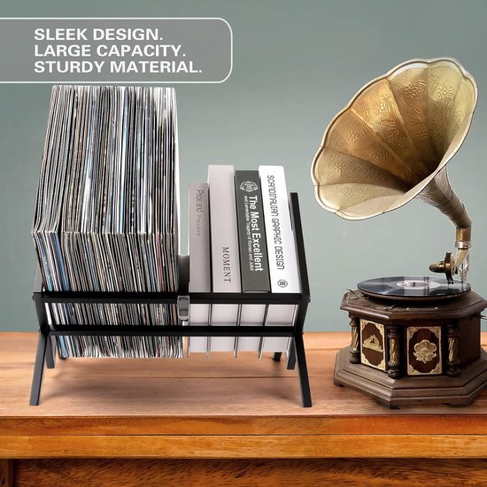 Vinylplatenopslag - 12 inch displaystandaard Boek- en platenopslag Album- en LP-organizer