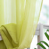 Groene voile gordijnen lijn 140x245cm set van 2, transparante ogen gordijnen met gordijnhouder