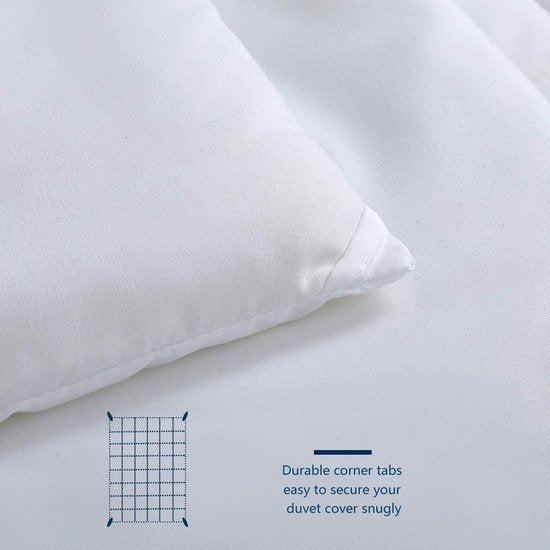 Dekbed, 240 x 260 cm, 4 seizoenen, dekbed, 300 g/m², microvezel, 260 x 240, superzacht deken, slaapdeken, ademend, 240 x 260, wit