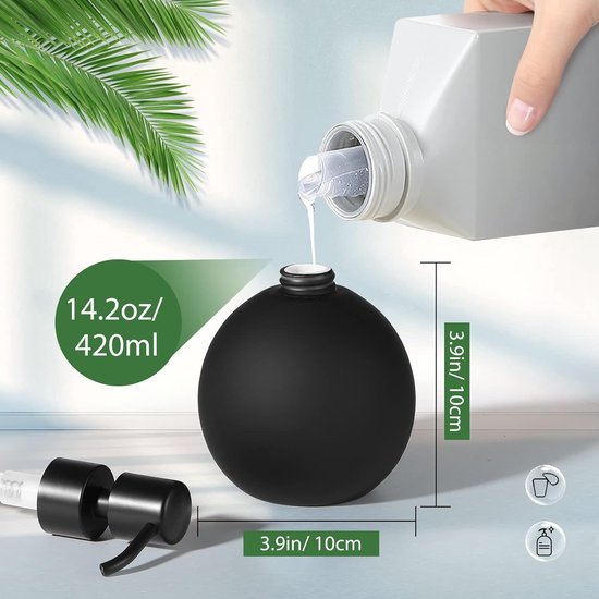Zeepdispenser, 420 ml, Pompdispenser, Vloeibare zeep, Afwasmiddeldispenser, Keramische ronde lotiondispenser, Navulbare dispenser, Afwasmiddeldispenser, Elegante accessoires,