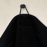 Bamboo Luxe gastenhoes 30 x 50 cm van 60% katoen / 40% viscose van bamboecellulose, zwart