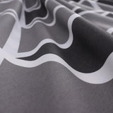 beddengoed 200x200 3-delig grijs - Oeko-TEX 80% katoen & 20% polyester, 1x dekbedovertrek met ritssluiting + 2x kussensloop 65x65 met envelopsluiting, streepmodel