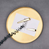 Metalen gouden ronde dienblad organizer dienblad rond dienblad van messing roestvrij staal dienblad decoratief goudkleurig sieraden voor make-up toiletartikelen keukengerei