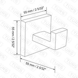 Q7001P 304 roestvrijstalen handdoekhaak voor badkamer keuken garage zware wandmontage