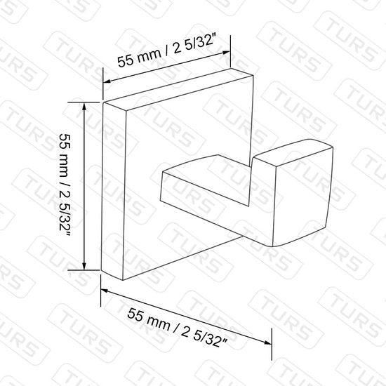 Q7001P 304 roestvrijstalen handdoekhaak voor badkamer keuken garage zware wandmontage