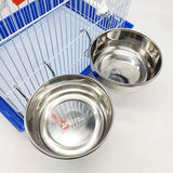 2 x roestvrijstalen voerbak haak voercontainer 4 maten hanger voor vogel papegaai kleine hond (voor kat) BPS-11131 x 2