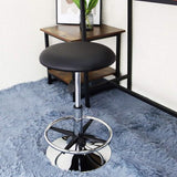 Vierkante draaikruk met wielen PU Leahter rolkruk in hoogte verstelbare kruk voor spa-salon massage wit