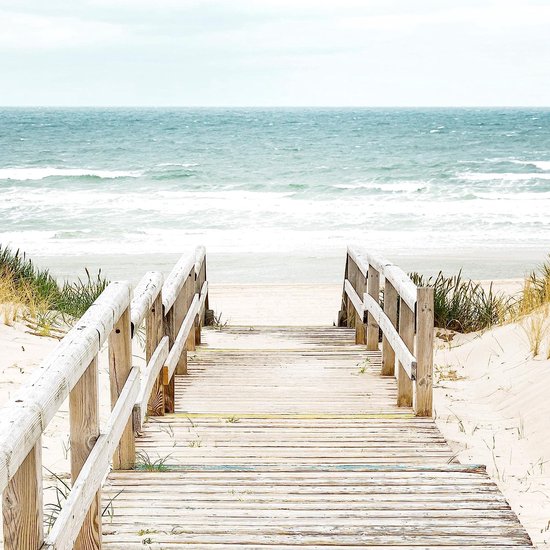 Zee - 90 x 40 cm - Meteen ophangen - muurdecoratie - wanddecoratie - muurdecoratie woonkamer - wanddecoratie woonkamer - muurdecoratie canvas - canvas schilderijen woonkamer - canvas schilderijen slaapkamer - muurdecoratie