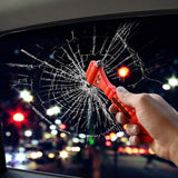 Gordelsnijder en noodhamer, veiligheid in de auto bij noodgevallen, for het stukslaan van autoruiten en het doorsnijden van autogordels, for auto of bus