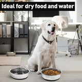 Hondenbak voor grote honden, 2 stuks hondenbak, roestvrij staal, met antislip siliconen voerbak voor grote, middelgrote en kleine honden, hondenbak voor hondenvoer en watervoerbak, voederbak voor hond