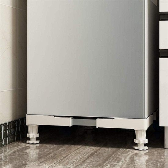 Wasmachinestandaard voor wasmachine-droger koelkasten, trillingsdempende verstelbare wasmachinebasis, belasting 300 kg (44-65 cm, 9-11 cm)