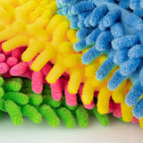 4 x Vervangende Vloerwisserhoes-Chenille Microfiber Wisserhoes voor een grondige reiniging van uw woonruimte (04 stuks - blauw / roze / geel / groen)