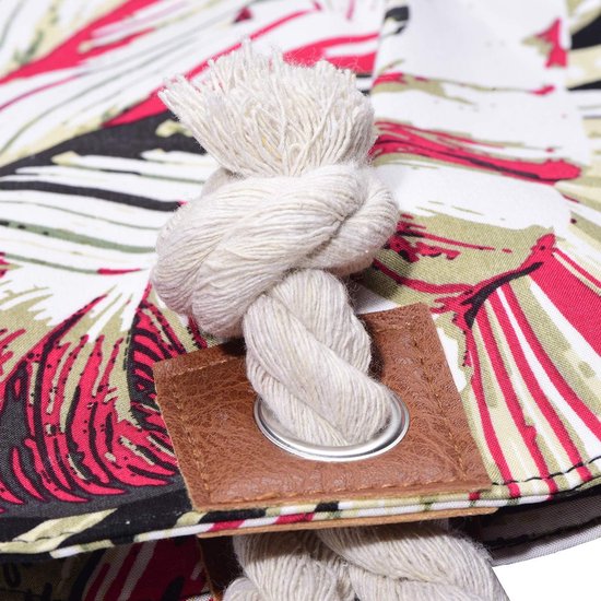 Grote strandtas met ritssluiting 58 x 38 x 18 cm verenopdruk shopper schoudertas strandstijl, zwart