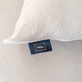 FABSY Microvezel kussenset, 2 kussens 80 x 80 cm - wasbaar kussen - zachte Seersucker kussenset - verstelbaar kussenpaar met extra hoofdkussenvulling