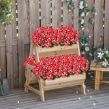 10 bundels kunstbloemen zoals echte balkon kunstbloemen buiten UV-bestendig weerbestendige kunstmatige balkonplanten balkonbloemen voor thuis vensterbank bruiloft decor (rood)