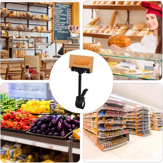 10 stuks prijskaartjesstandaard, draaibare schildhouder, prijskaarthouder, handelsmerkenclip, displayclip, prijskaartclip, merchandise plaatclip, houder voor prijskaarten