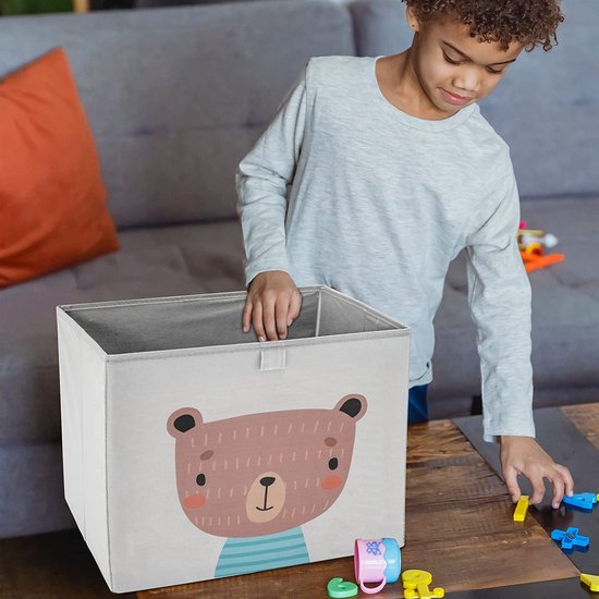 Set van 2 opbergdozen voor kinderen, afmetingen 33 x 33 x 33 cm, ideaal voor Kallax, verschillende motieven