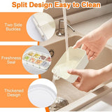 Snackdoos met compartimenten, snackbewaardoos, fruit- en groentebak met 8 compartimenten, transparante voedselopslagcontainer voor koelkast en voorraadkast, voor snacks, fruit en kruiden.