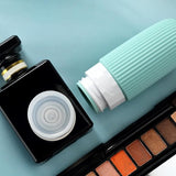 Siliconen reisflessen, set van 60 ml, 4 stuks reisflessen om te vullen, handbagage, vloeistoffen, lekvrij, cosmeticaflessen om te vullen, container, BPA-vrij, FDA-goedgekeurd (mintgroen)