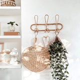 Rotan kledinghaken, wandhaken, garderobehaken, kinderen, vintage, kledinghanger, hout, kledinghaken, deur, badkamer, handdoekhaken, rotan kleding, hangers, kinderkamer decoratie