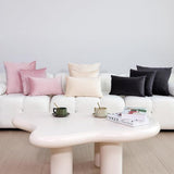 Fluwelen kussenhoezen, superzachte kussenhoes, 50 x 50 cm, glanzend decoratief bankkussen, knuffelige kussenhoes, bankkussen voor bank, slaapkamer, roze, set van 2