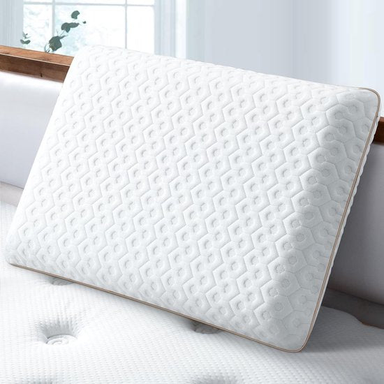 Gel Memory Foam kussen, 40 x 60, 10 cm hoog, orthopedisch hoofdkussen voor zijslapers, ergonomisch hoofdkussen met afneembare en wasbare overtrek, visco-hoofdkussen, Oeko-Tex-gecertificeerd