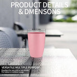 Set van 8 drinkbekers van 350 ml, koffiekopjes voor kinderen en volwassenen, herbruikbare en onbreekbare kopjes voor water, melk, theekopjes, kopjes