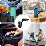Bekerhouder voor in de auto, multifunctionele tafel, 3-in-1 bekerhouder, antislip, universele bekerhouder voor middenconsole, compatibel met de meeste voertuigen