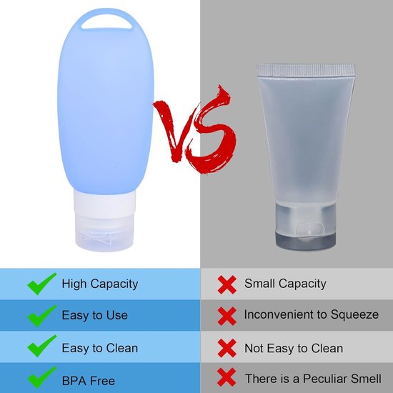 Set van 2 voedselbuizen voor het vullen van honden 90 ml hervulbare buizen voor honden met rekbare clips, natvoer siliconen reisflessen herbruikbare voedselbuis hond voor huisdieren buiten