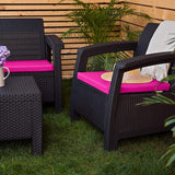 Vervanging rotan zitkussen | patio meubels stoel bekleding | Outdoor Seat | waterafstotend | 2 stuks set (roze)