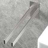 Towel Rail Stainless Steel Towel Holder Self-Adhesive Towel Rail Double No Drilling Bath Towel Holder for Bathroom Kitchen Wall Silver 40 cm