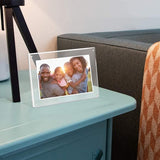 Acryl magnetische fotolijst voor staand, 15 x 20 cm, fotolijst voor verticaal of horizontaal staan, voor desktop, 2 stuks