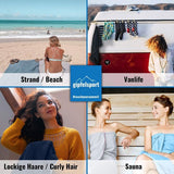 Microvezel handdoek, voor sauna, fitness en sport - strandhanddoek, sporthanddoek - 80x40cm - Blauw