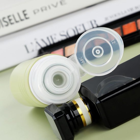 Siliconen reisflessenset, 90 ml, 4 stuks reisflessen om te vullen, lekvrij, cosmeticaflessen om te vullen op reis, container, BPA-vrij, FDA-goedgekeurd, voor het vullen van douchegellotion