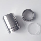 2 stuks poedersuikerstrooier, met deksel, poedersuiker-strooier, meelstrooier, poedersuiker, roestvrijstalen poederstrooier, meelzeef, voor thuis, restaurant, outdoor