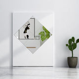 Pakket van 10 30 x 30 cm Spiegeltegels Zelfklevende Spiegelwandsticker Woonkamer Muur Kleine Spiegel om op te plakken Zelfklevende Spiegel voor Badkamer Thuis Spiegel