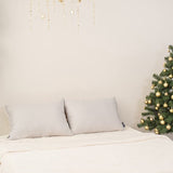 FABSY Microvezel kussenset, 2 kussens 80 x 80 cm - wasbaar kussen - zachte Seersucker kussenset - verstelbaar kussenpaar met extra hoofdkussenvulling