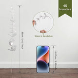 45 stuks kunstmatige eucalyptus takken, bladeren, eucalyptusbladeren, decoratie, eucalyptus, kunstplanten voor bloemstukken, huis, bruiloft, feest, tafel, centerpiece, decoratie, zilver