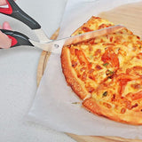 Pizzasnijder, pizzaschaar, pizza-oven accessoireset: pizzaschaar en pizzaservies van roestvrij staal voor het bakken van zelfgemaakte pizza, cake, pizzasnijder, ergonomische anti-slip handgreep