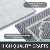 Deurmat binnen 50 x 80 cm, wasbaar, vuilvangmat, antislip, voetmat, binnen, waterabsorberende voetmatten, huisdeur, deurmat, deurmat, lichtgrijs