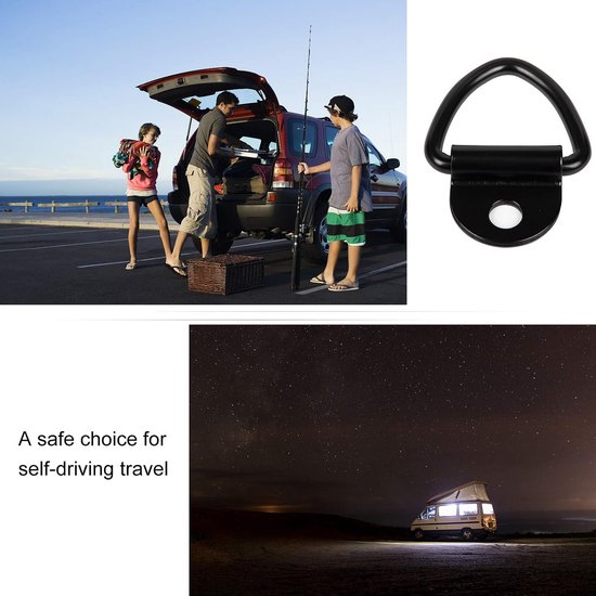 10 stuks V-opbouwring sjorogen V-ring van roestvrij staal met belasting 400 kg voor het vastzetten van lading in personenauto's, kajakken en aanhangers